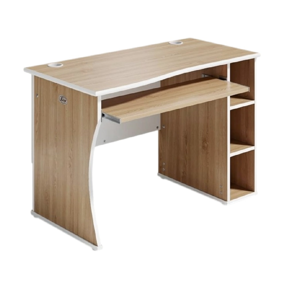 **Technische titel in het Nederlands: Moderne kantoorbureau met opbergruimte en kabelbeheer**