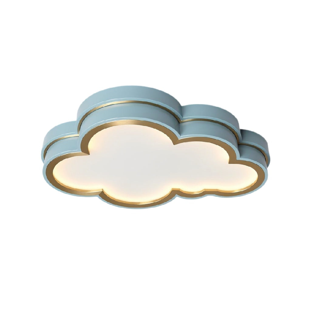 **Wolkvormige Plafondlamp met Gouden Accenten**