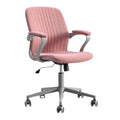 **Ergonomische Roze Kantoorstoel met Verstelbare Armleuningen**